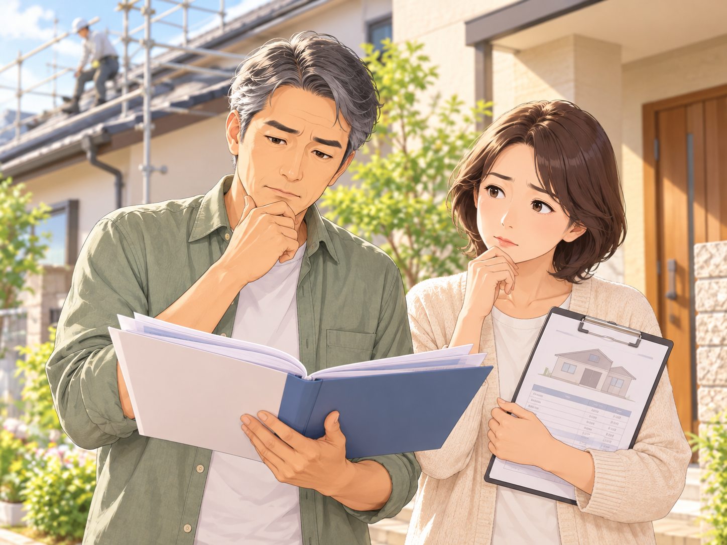 自宅の修繕費について考える夫婦