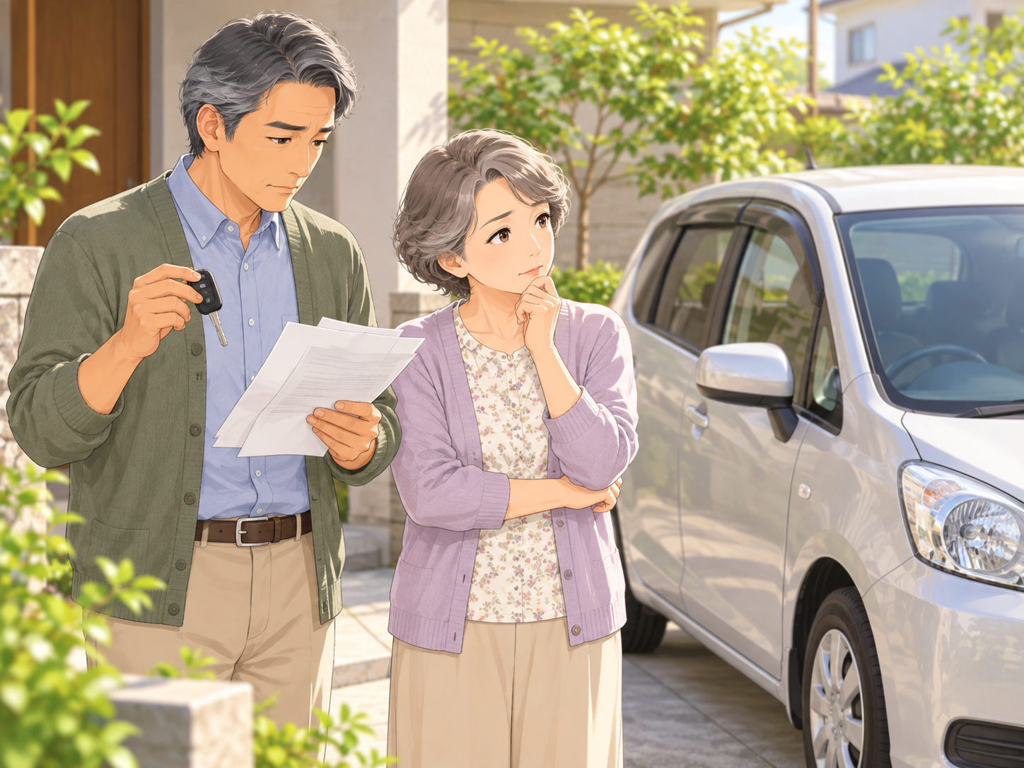 老後の車の維持費について考える夫婦